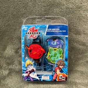 Bakugan Battle Brawlers LCD Watch with Interchangeable‎ Tops New Ages 6+